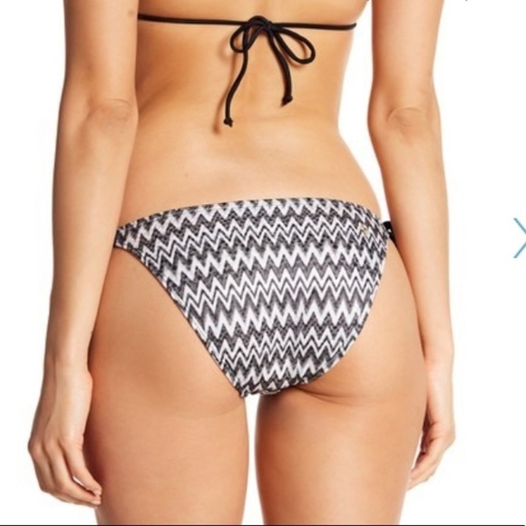 Cia.Maritima Cali Side Tie String Chevron Bikini Bottoms sz 10 - Picture 2 of 8